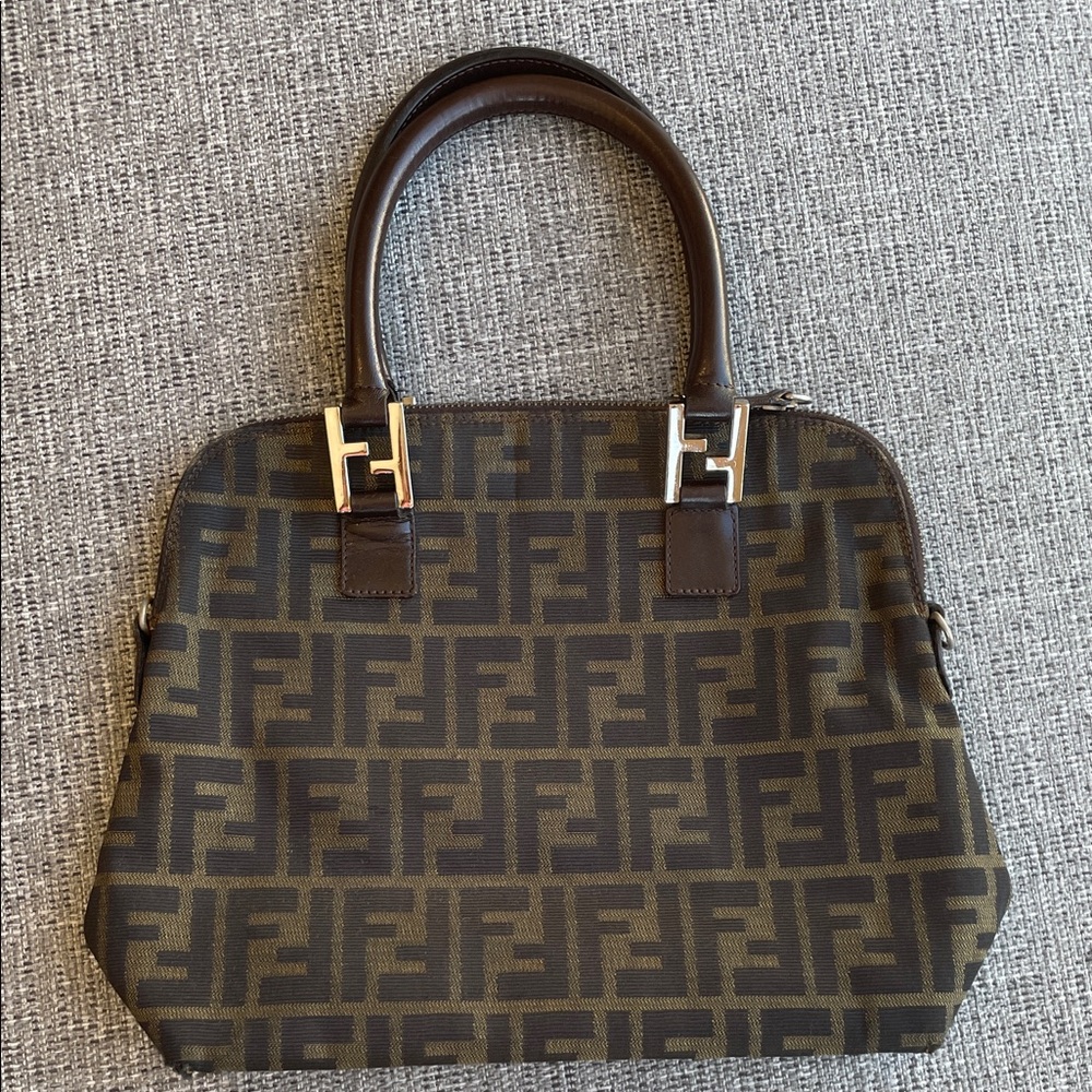 Fendi Black and Brown Satchel